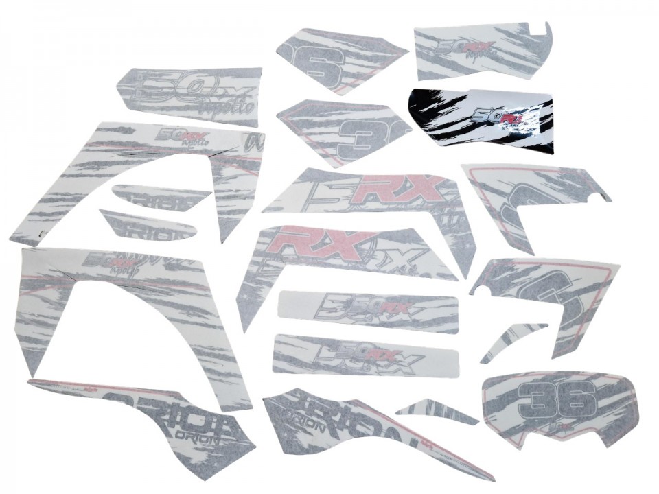 (20C2a) Stickerset 'ORION' RX50 wit